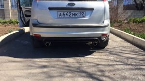 Раздвоенный выхлоп на Форд Фокус 2 (звук выхлопа)