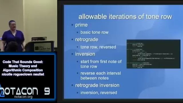 NOTACON 9: Code That Sounds Good: Music Theory and Algorithmic Composition (EN) смотреть онлайн