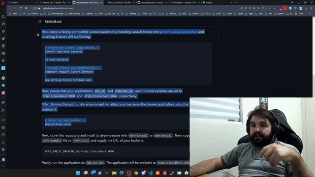 Laravel Breeze + Next.js com Front-end separado do Back-end | Aplicação com área de login e API смотреть онлайн