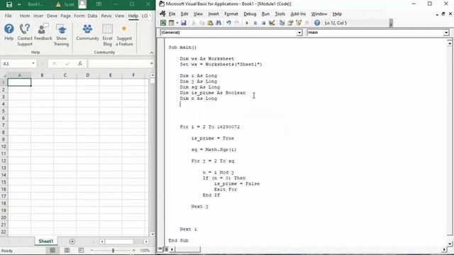Generate 1Million Prime Numbers using Microsoft EXCEL - VBA code. смотреть онлайн