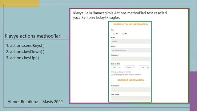 30 DAKIKADA SELENIUM-8 ACTIONS CLASS KULLANIMI смотреть онлайн