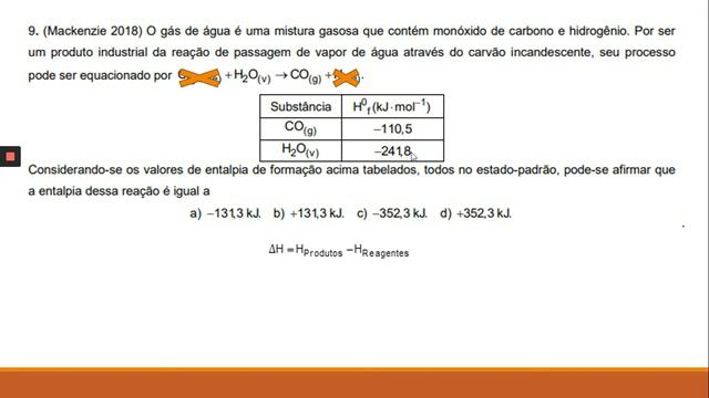 Correção dos Exercícios de Termoquímica: Questão 1 a 21 смотреть онлайн