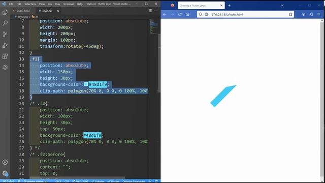 Drawing a Flutter Logo смотреть онлайн