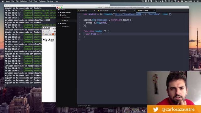 Cómo utilizar WebSockets en una aplicación web con NodeJS y SocketIO смотреть онлайн