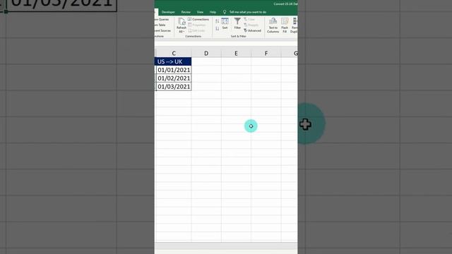 Convert to US Date Format or UK Date Format ? in Excel in less than 1 Minute - Excel Trick ✅ #short смотреть онлайн