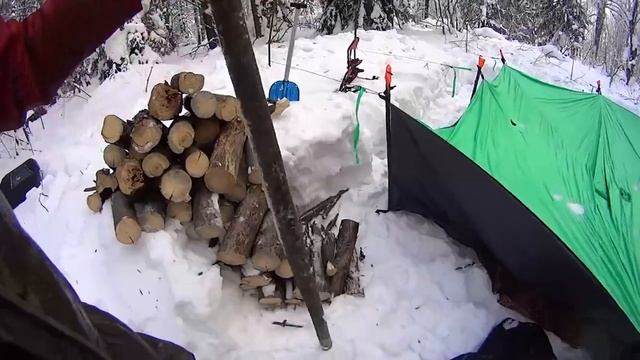 04.01.19. Прогулка по снегоходке в лесу. Испытания новой палатки Тикси-6 смотреть онлайн