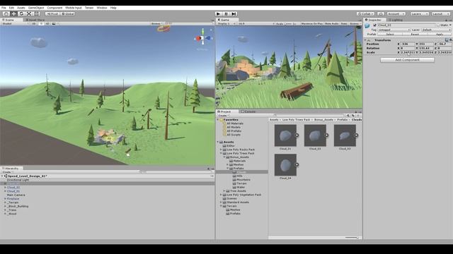 Unity 5 Speed Level Design - Low Poly Scene смотреть онлайн