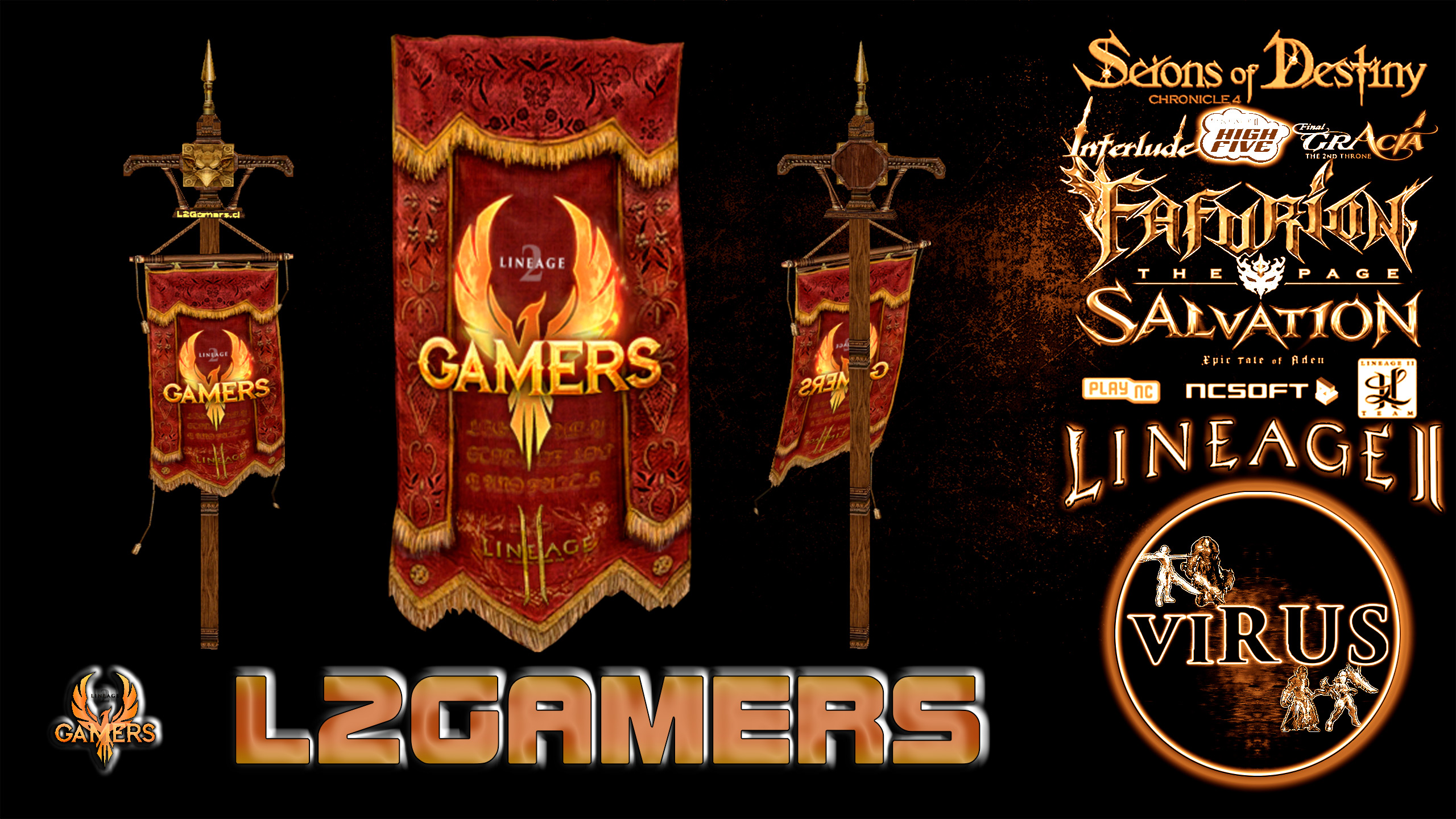 Flag with logo for the www.L2Gamers.Cl server. Lineage II-Interlude ◄√i®uS► смотреть онлайн