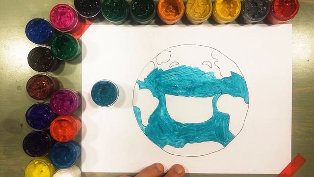 Bolalar uchun erni chizish Рисование Земли для детей Drawing the Earth for children смотреть онлайн
