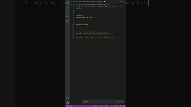 How can I access environment variables in Python? смотреть онлайн