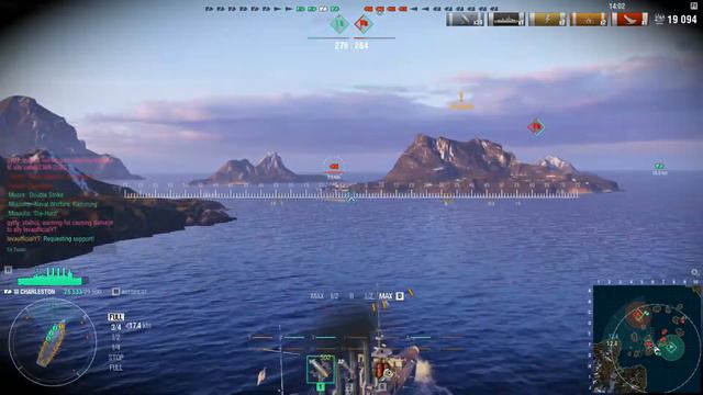 World Of Warships: Charleston (Standart Battle, Big Race) Gameplay (No Commentary) [1080p60FPS] PC смотреть онлайн