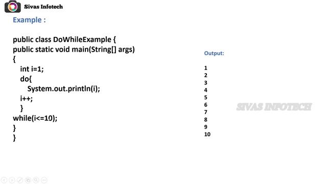 Java do while loop in Tamil|| java Tutorial in Tamil|| Java in Tamil|| Sivas Infotech смотреть онлайн