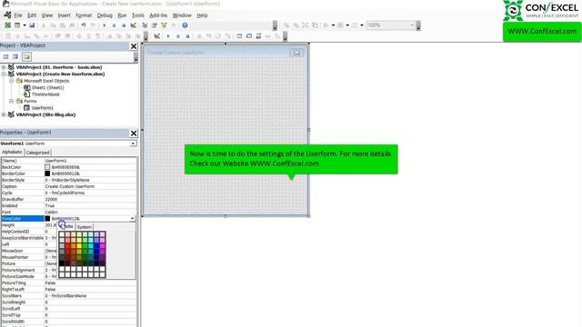 VBA Excel Format Userform смотреть онлайн
