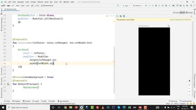 Dynamic Coloured Bar in Row and Column | Composable in Android Jetpack Compose смотреть онлайн