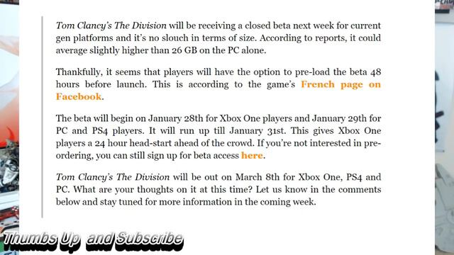 The Division Beta allows 48Hr Pre-Load. Sega 3DS Classics Collection.Street Fighter V PS4 bundle смотреть онлайн