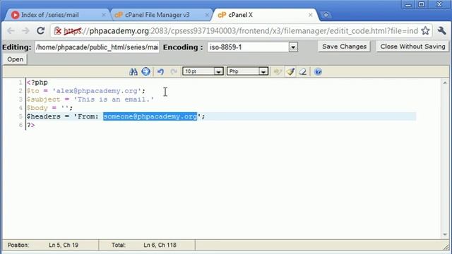 Beginner PHP Tutorial - 98 - Sending an Email Part 1 смотреть онлайн