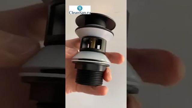 Донный клапан с переливом 8011/03 Черный смотреть онлайн