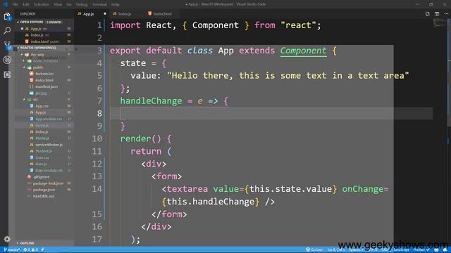 Controlled Component Textarea in React JS (Hindi) смотреть онлайн