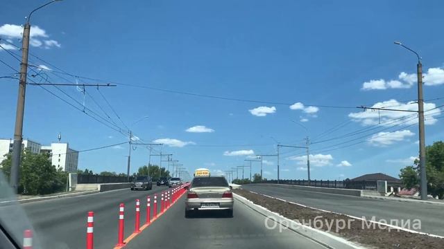 В Оренбурге на мосту Терешковой ограничил проезд