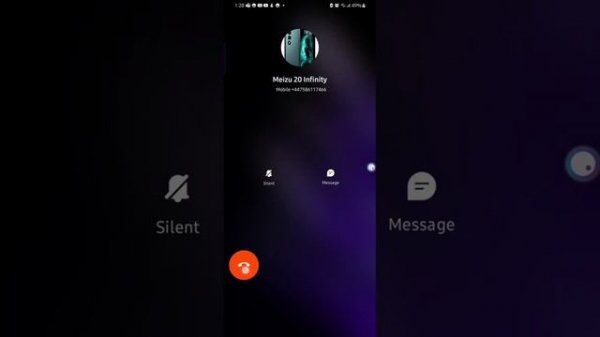 Meizu 20 Infinity incoming call