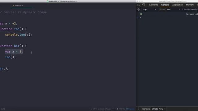 #14 - Lexical vs Dynamic Scope in JavaScript - [ JavaScript Tutorials in Arabic ] смотреть онлайн