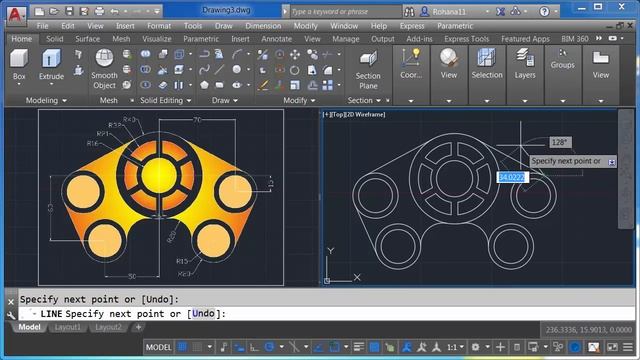 AutocAD 2D Practice Drawing | Exercise 1 | Basic Tutorial смотреть онлайн