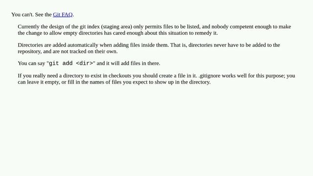 How do I add an empty directory to a Git repository? смотреть онлайн