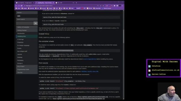 pip install kivy for Python 3.11 on Windows 11