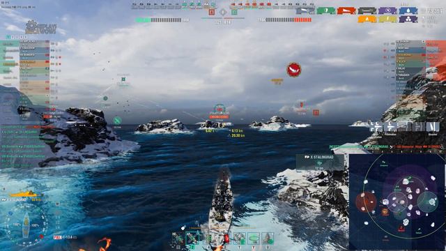 Stalingrad 7 Kills & 161k Damage | World of Warships Gameplay смотреть онлайн