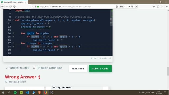 Apple and Orange | Solving Hackerrank with python | Ep12 смотреть онлайн