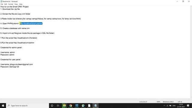 Small CRM Developed using PHP and MySQL - Installation Guide | PHPGurukul смотреть онлайн