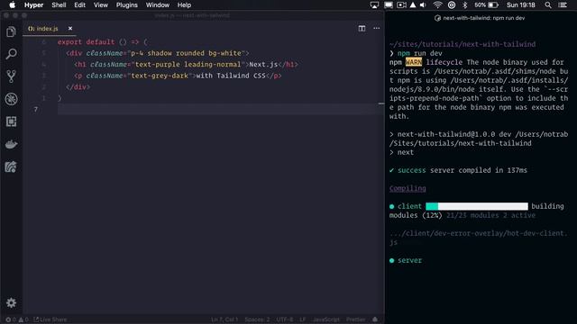 Setup TailwindCSS with Next.js смотреть онлайн