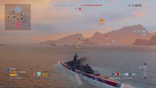 World of Warships: Legends Gneisenau gameplay смотреть онлайн