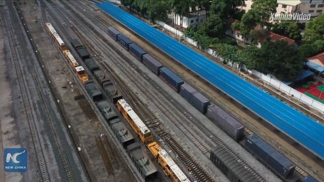 Border port in China's Guangxi sees rising rail freight volume смотреть онлайн