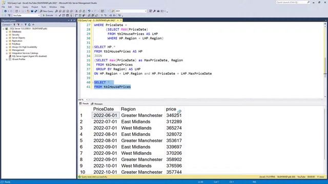 Practice Activity - Retrieving the last row for each group in a table in SQL Server смотреть онлайн