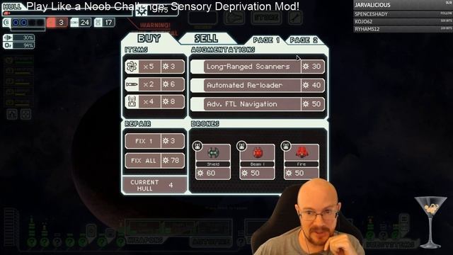 FTL Hard mode, WITH pause, Sensory Deprivation Mod! смотреть онлайн