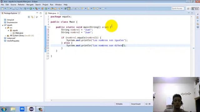 Tutorial EQUALS en Lenguaje Java con Eclipse смотреть онлайн