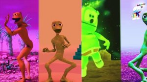 Челлендж разноцветные танцы инопланетянин против Мишка Гумми Бэр