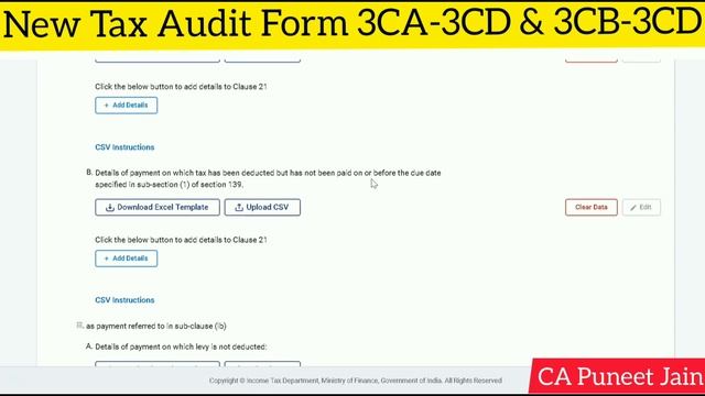 Tax Audit Report 2022| Prepare & File Tax Audit Report in Form 3CB-3CD & 3CA-3CD on E-filing Porta смотреть онлайн