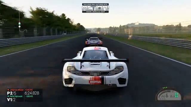 Project Cars McLaren MP412C GT3 Nordschleife 100% IA Rivals 60FPS Night and Day смотреть онлайн