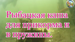 Рыбацкая каша для прикорма и в пружины.