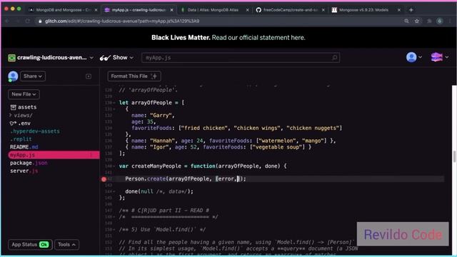 Create Many Records with model.create() | Mongodb full course | #revildo_code