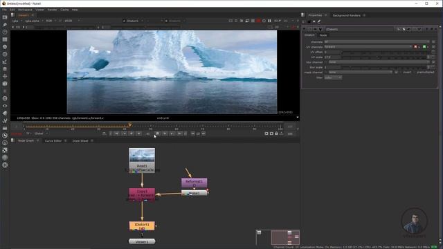 Water Simulation Using Idistort Node In Nuke | Nuke Heat Distortion Tutorial | Nuke Idistort Node