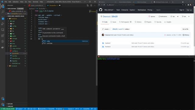 Docker Tutorial For BEGINNERS With Ruby On Rails API + Vue and Vuex Frontend | 20in20 - Week 19 смотреть онлайн