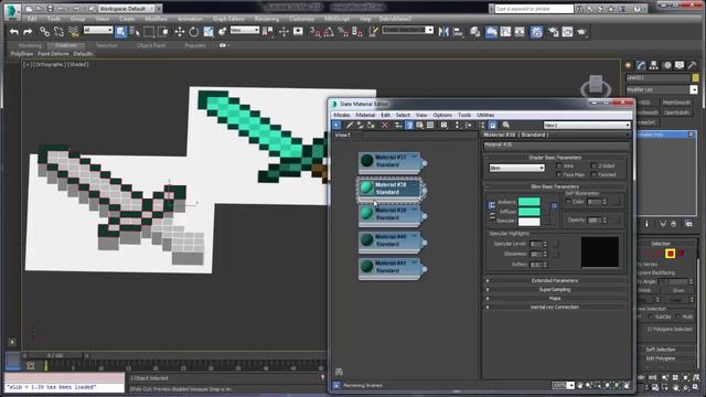 3ds Max tutorial - Modeling a Minecraft Sword for 3D Printing Part 4: Adding Colors and Materials смотреть онлайн