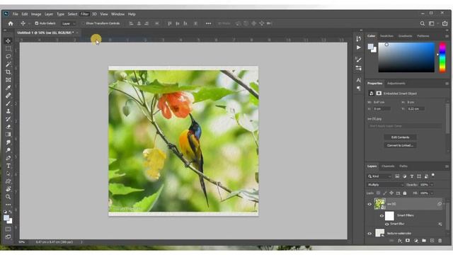 Watercolor effect for your images using Photoshop смотреть онлайн