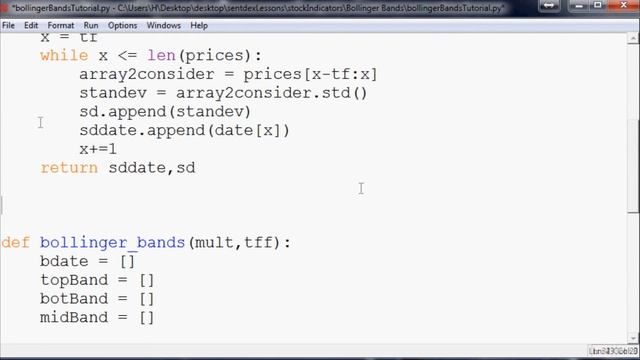Python: Calculating Bollinger Bands 2 Programming in Python, and Graphing in Matplotlib смотреть онлайн