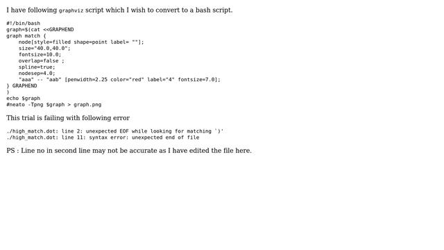 Reading multine text inside a bash script смотреть онлайн