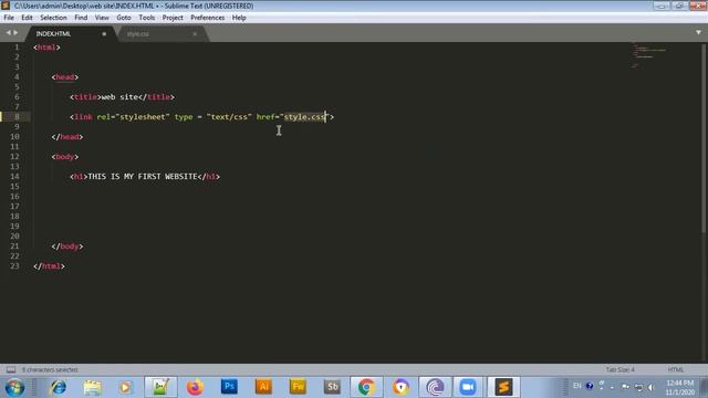 How To connect Css File To HTML File смотреть онлайн