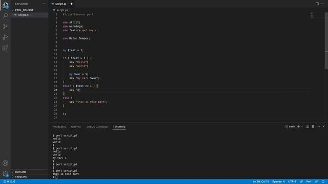 Perl Basics #13: Conditional Statements смотреть онлайн